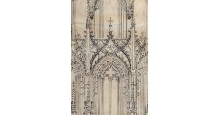 Visite guidée: Le dessin de la flèche de la cathédrale